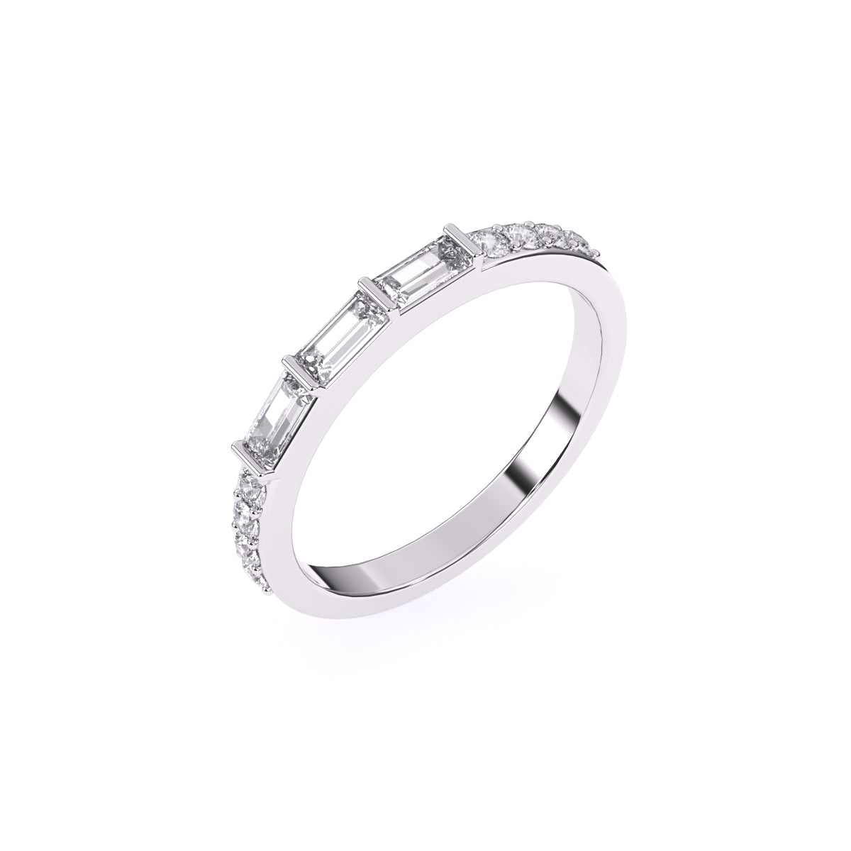 Lab Grown Diamond Half Eternity Band